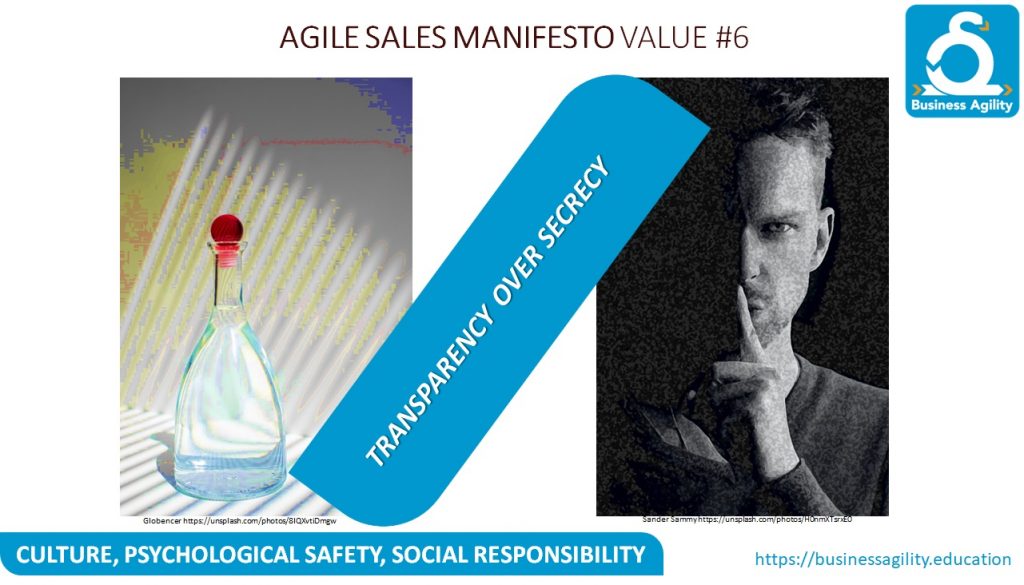 Agile Sales Manifesto Values 6